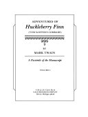 Adventures of Huckleberry Finn (Tom Sawyer's comrade) : a facsimile of the manuscript /