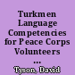 Turkmen Language Competencies for Peace Corps Volunteers in Turkmenistan