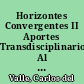 Horizontes Convergentes II Aportes Transdisciplinarios Al Estudio Del Ecosistema de la Marginación Cultural.
