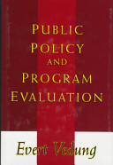 Public policy and program evaluation /