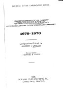 Cincinnati : a chronological & documentary history, 1676-1970 /