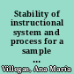 Stability of instructional system and process for a sample of ten bilingual teachers in the SBIF study /