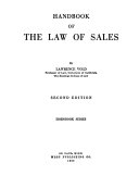 Handbook of the law of sales.