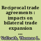 Reciprocal trade agreements : impacts on bilateral trade expansion and contraction in the world agricultural marketplace /