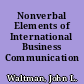 Nonverbal Elements of International Business Communication