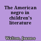 The American negro in children's literature