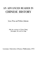 An advanced reader in Chinese history /