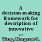 A decision-making framework for description of innovative education programs