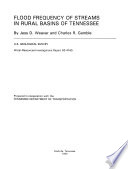 Flood frequency of streams in rural basins of Tennessee /
