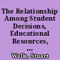 The Relationship Among Student Decisions, Educational Resources, and Resource Effectiveness. Working Paper 303
