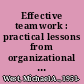 Effective teamwork : practical lessons from organizational research /
