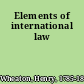 Elements of international law