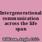 Intergenerational communication across the life span /