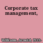 Corporate tax management,
