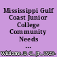 Mississippi Gulf Coast Junior College Community Needs and Assessment Survey