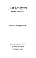 Just lawyers : seven portraits /