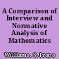 A Comparison of Interview and Normative Analysis of Mathematics Questions