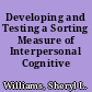 Developing and Testing a Sorting Measure of Interpersonal Cognitive Complexity