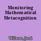 Monitoring Mathematical Metacognition