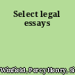 Select legal essays