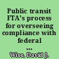 Public transit FTA's process for overseeing compliance with federal civil rights requirements incorporates key federal practices /