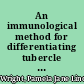 An immunological method for differentiating tubercle bacilli from other mycobacteria /