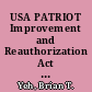 USA PATRIOT Improvement and Reauthorization Act of 2005 (H.R. 3199) a legal analysis of the conference bill /