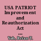USA PATRIOT Improvement and Reauthorization Act of 2005 (H.R. 3199) a brief look /