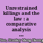 Unrestrained killings and the law : a comparative analysis of the laws of provocation and excessive self-defence in India, England, and Australia /