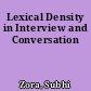 Lexical Density in Interview and Conversation