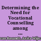 Determining the Need for Vocational Counselling among Different Target Groups of Young People under 28 Years of Age in European Community. Vocational Guidance Needs of Homeless Young People in the Netherlands Young Drifters. National Report /